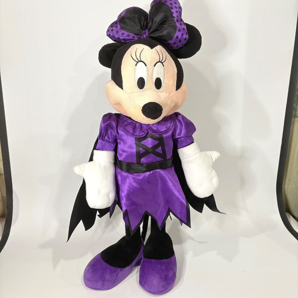 Disney Minnie Mouse Halloween Vampire Plush Purple Dress Cape 23 Inch Doll